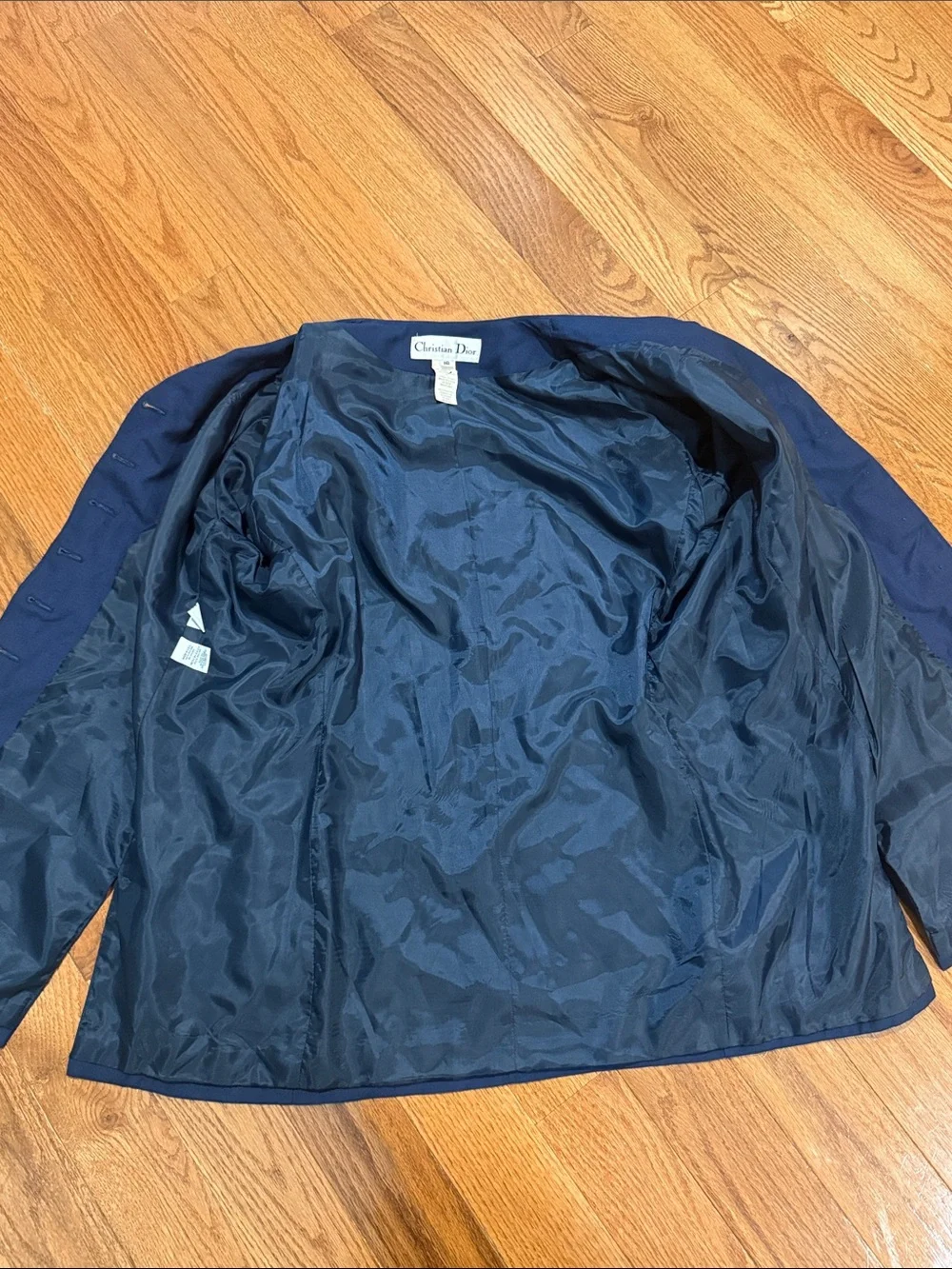 Christian Dior Vintage Navy Jacket with Gold Buttons Size 16
